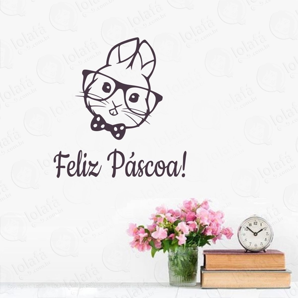 Adesivo Coelho Da Páscoa Coelhinho Parede Mod:4447