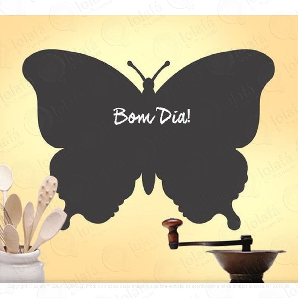 Lousa Adesivo Borboleta Parede Quarto Decoração Bebê Mod:4453