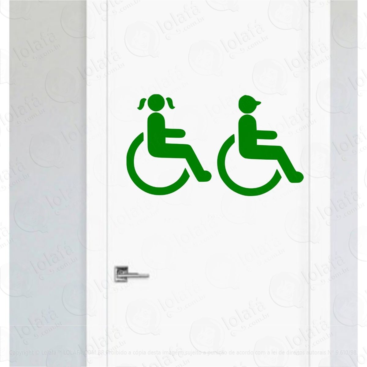 Adesivo Porta De Banheiro Pcd Escola Vestiário Toilet Mod:4469