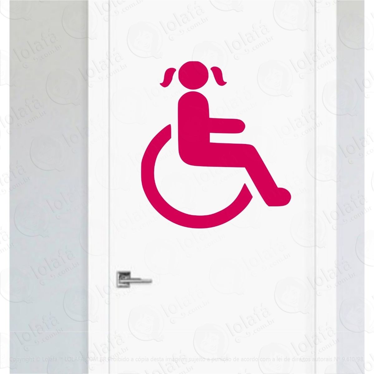 Adesivo Porta De Banheiro Pcd Escola Vestiário Toilet Mod:4571