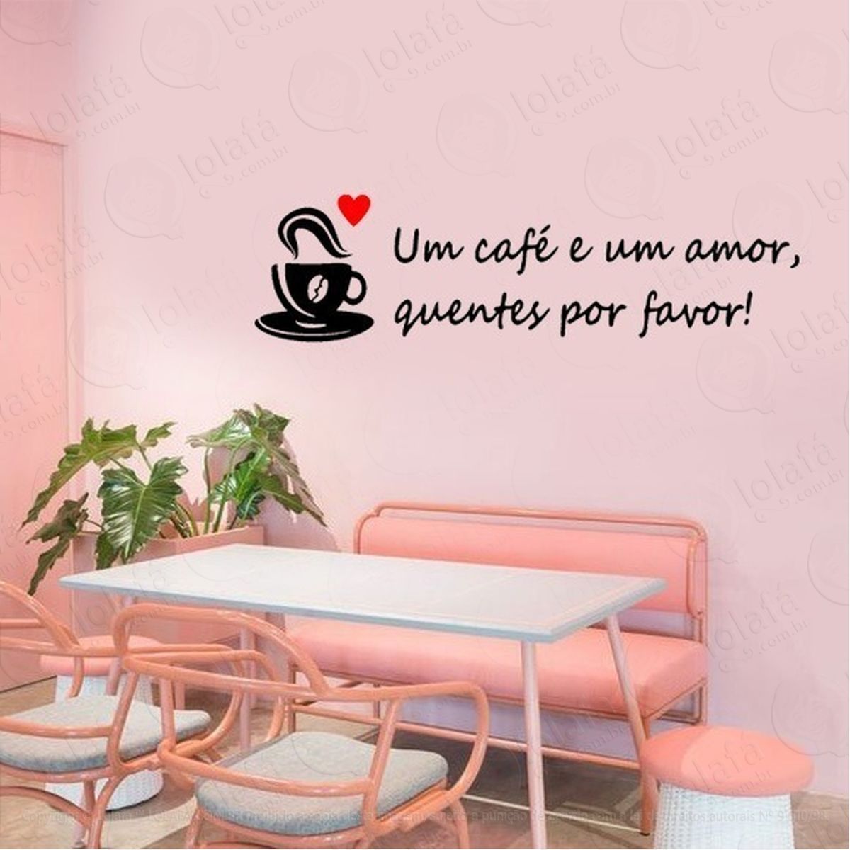 Adesivo Decorativo Café E Amor Mod:4700