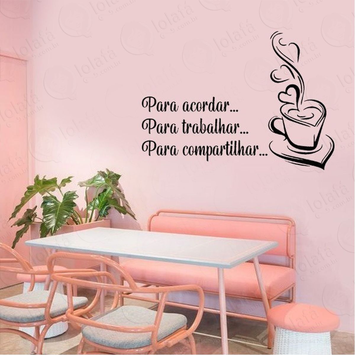 Adesivo De Parede Café Para Compartilhar Mod:4701