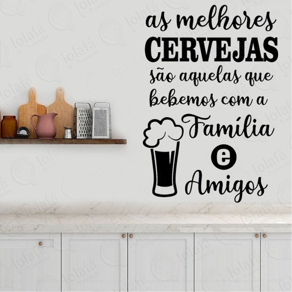 Adesivo De Parede Frase As Melhores Cervejas Mod:4725