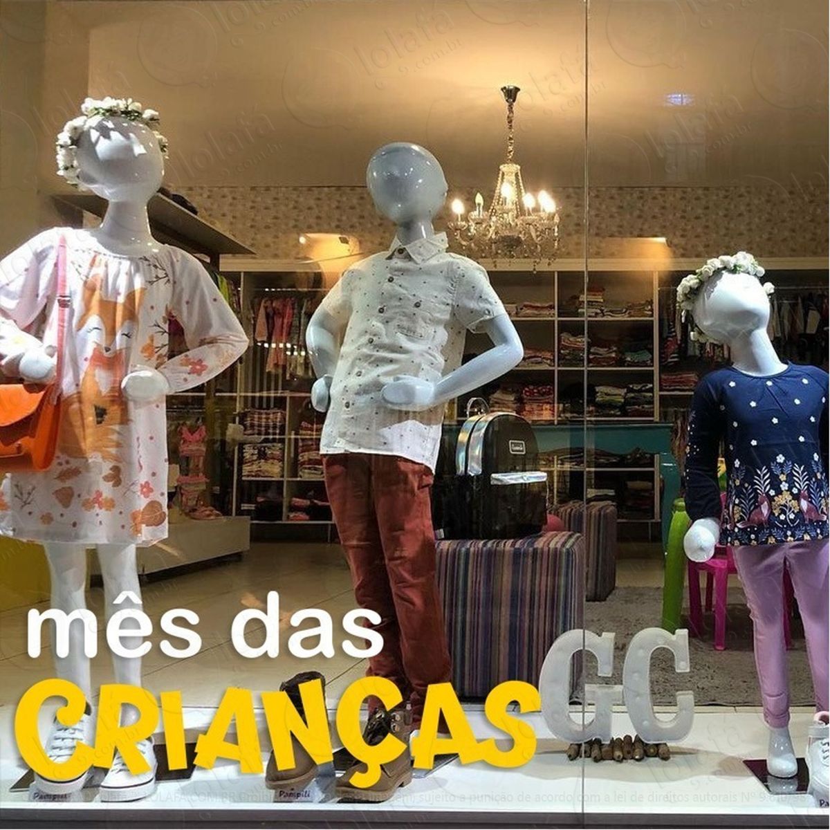 Adesivo Decorativo Vitrine Mês Das Crianças Mod:4737