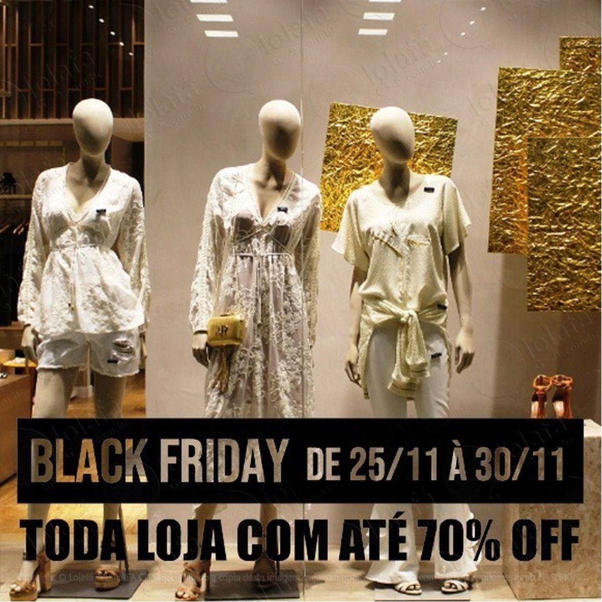 Adesivo Decorativo Vitrine Faixa Black Friday 70% Mod:4741
