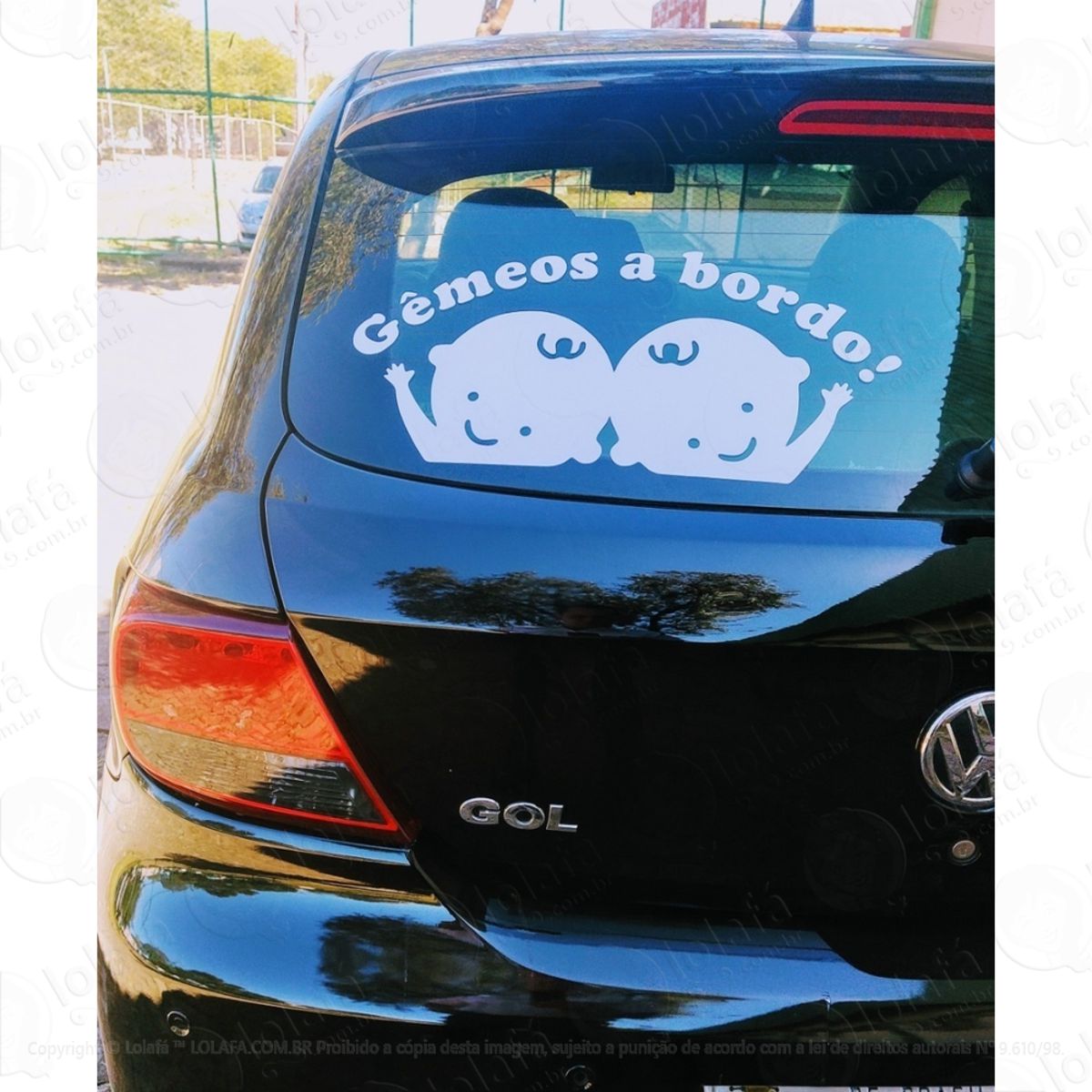 Adesivo Automotivo Parabrisa Gêmeos A Bordo Mod:4758