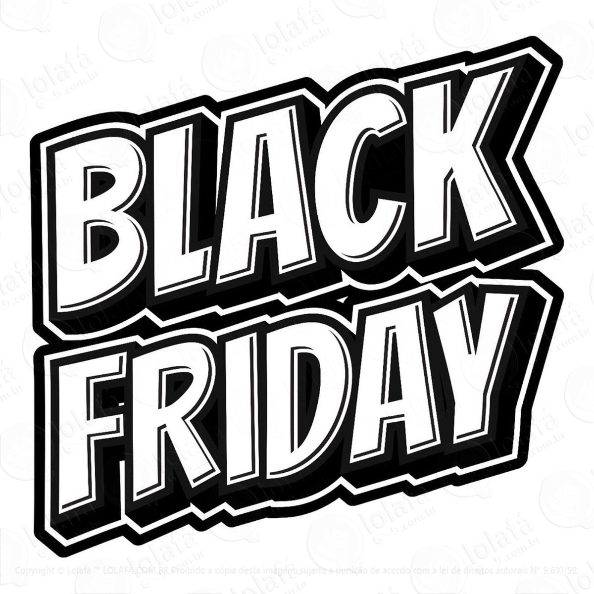 Adesivo Decoração Vitrine Black Friday Mod:4834