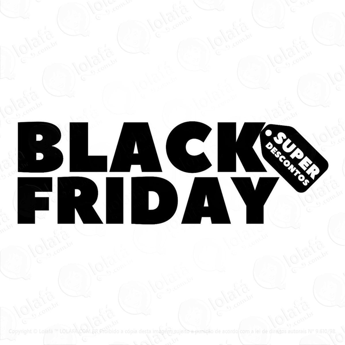 Adesivo Decoração Vitrine Loja Black Friday Mod:4847