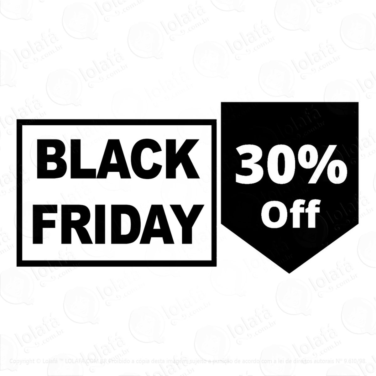 Adesivo Decoração Vitrine Loja Black Friday Mod:4856