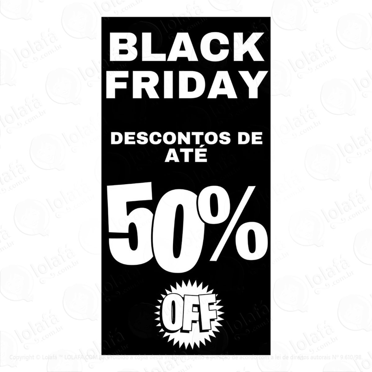 Adesivo Decorativo Vitrine Loja Black Friday Mod:4857