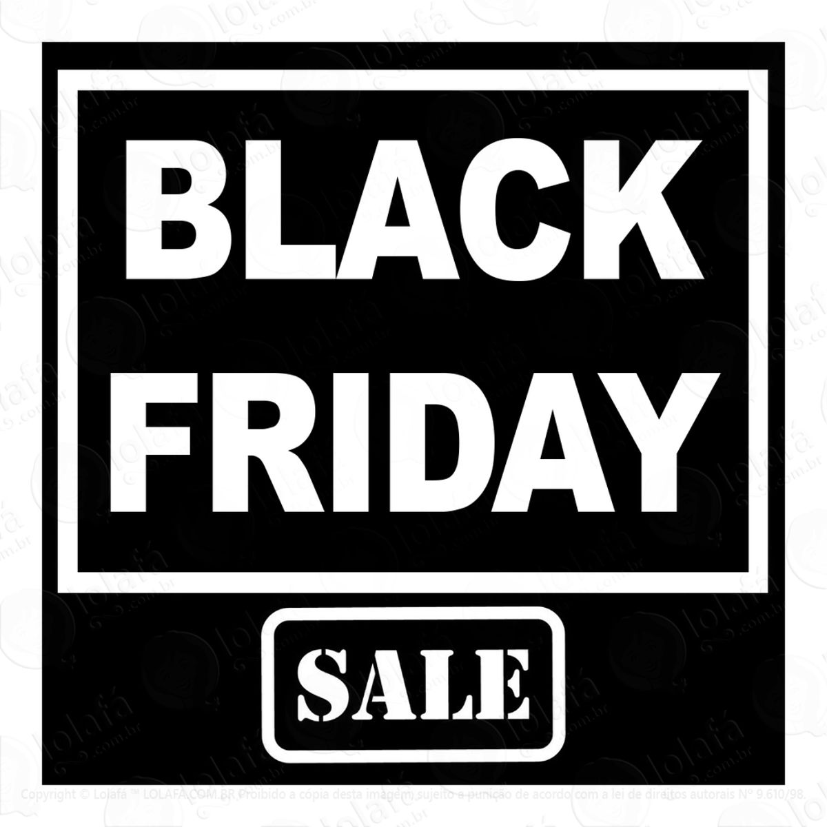 Adesivo Decoração Vitrine Loja Black Friday Mod:4873