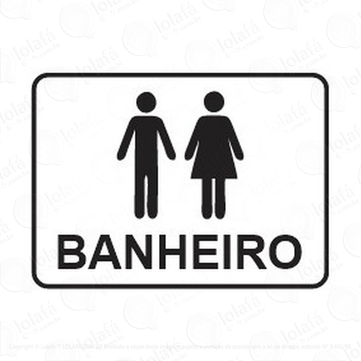 Placa De Sanitário Porta De Banheiros Masc Femin Mod:4973