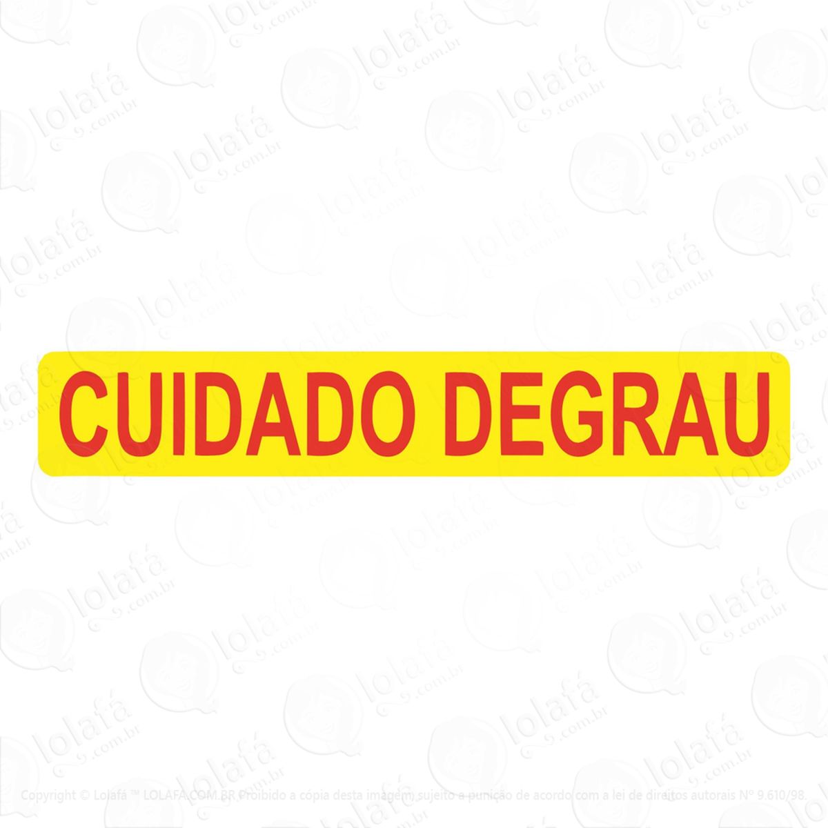 Adesivo Para Escada Cuidado Degrau Mod:4974