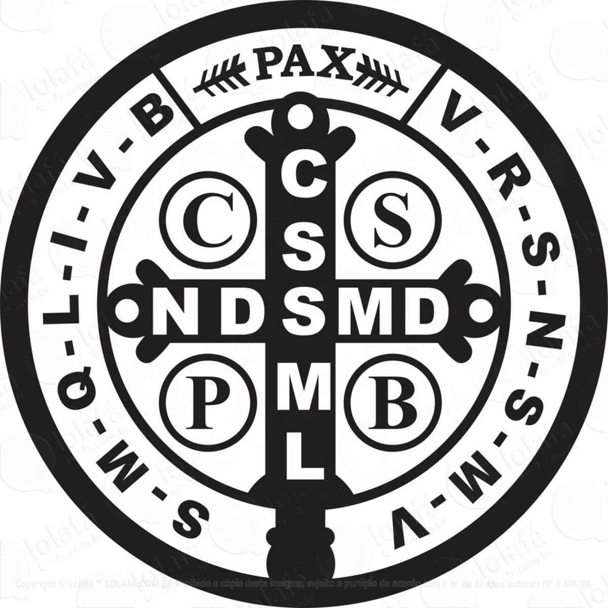 Adesivo Medalha De São Bento Mod:4992