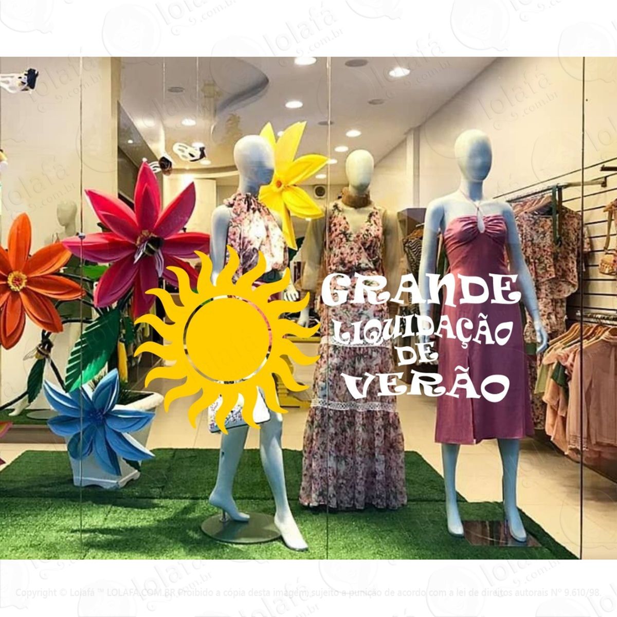 Adesivo Promoção De Verão Para Loja Vitrine Parede Mod:5036