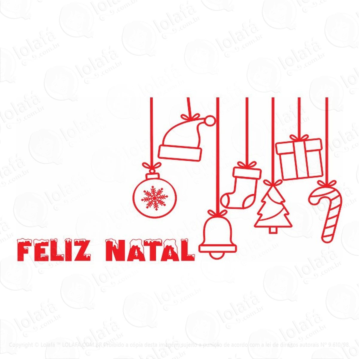 Adesivo Para Vitrine De Loja Feliz Natal Mod:5064