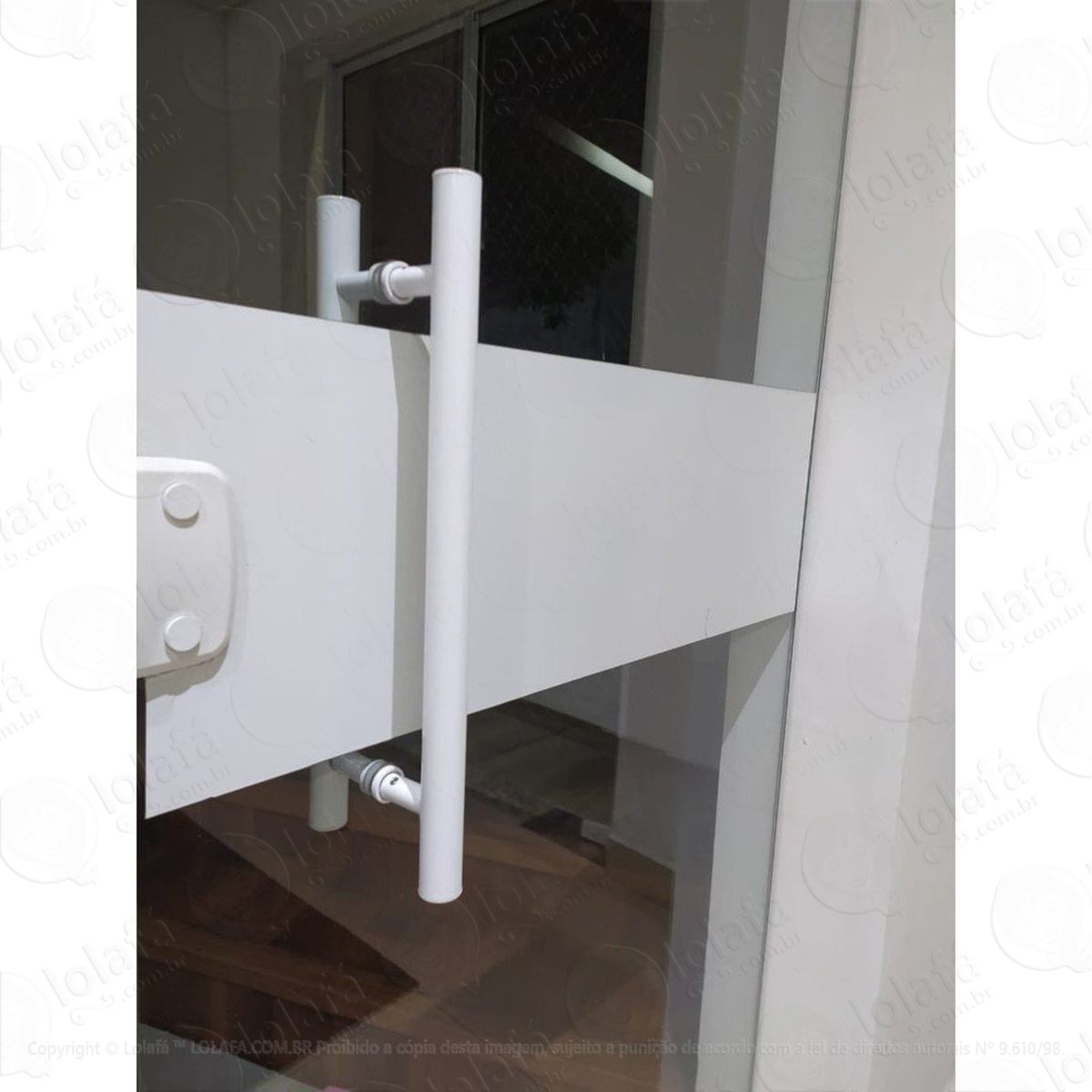 Adesivo Branco Para Vidros Faixa Segurança Vitrine 100x10cm Mod:5129