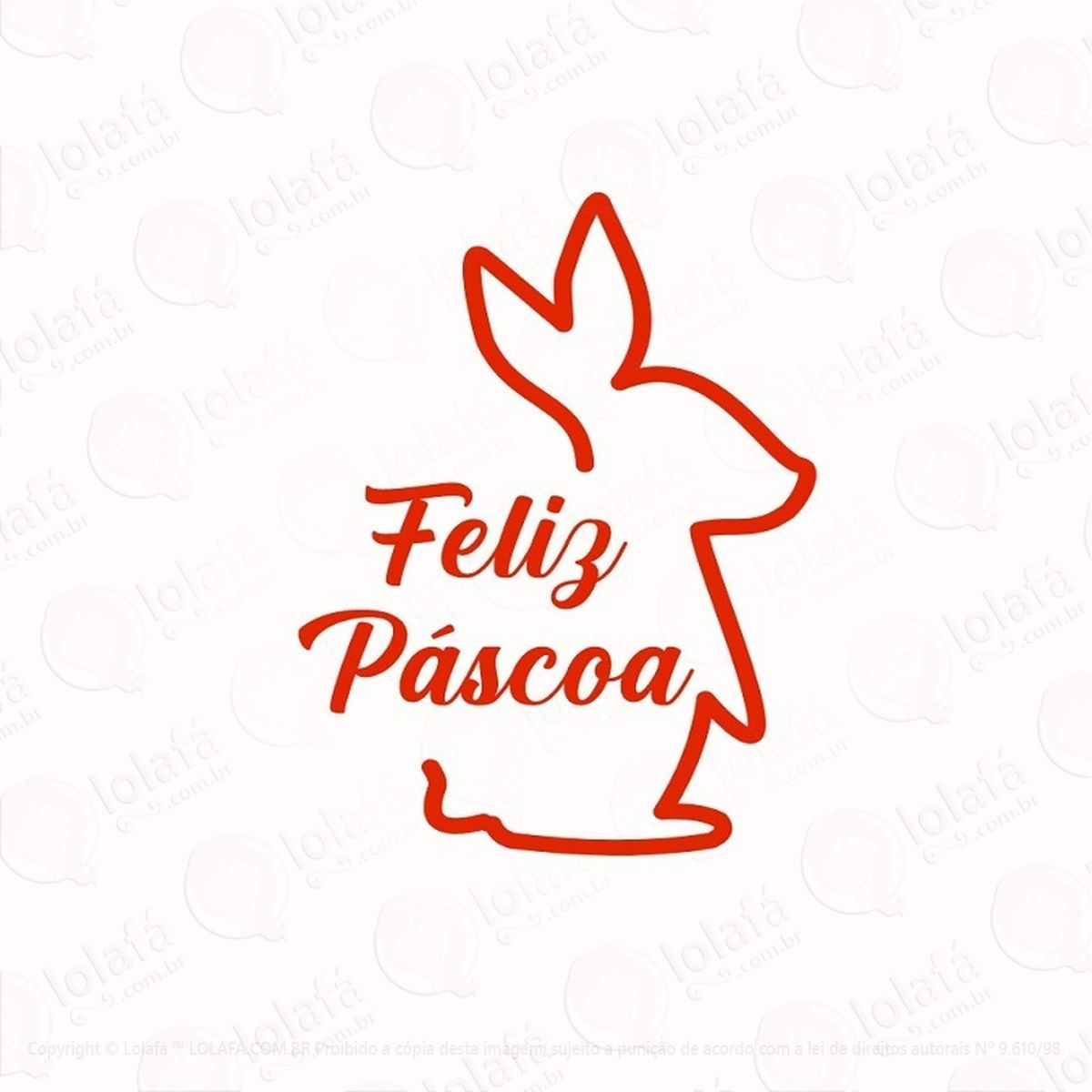 Adesivo Personalizado Em Vinil Vitrine Feliz Páscoa Coelinho Mod:5132