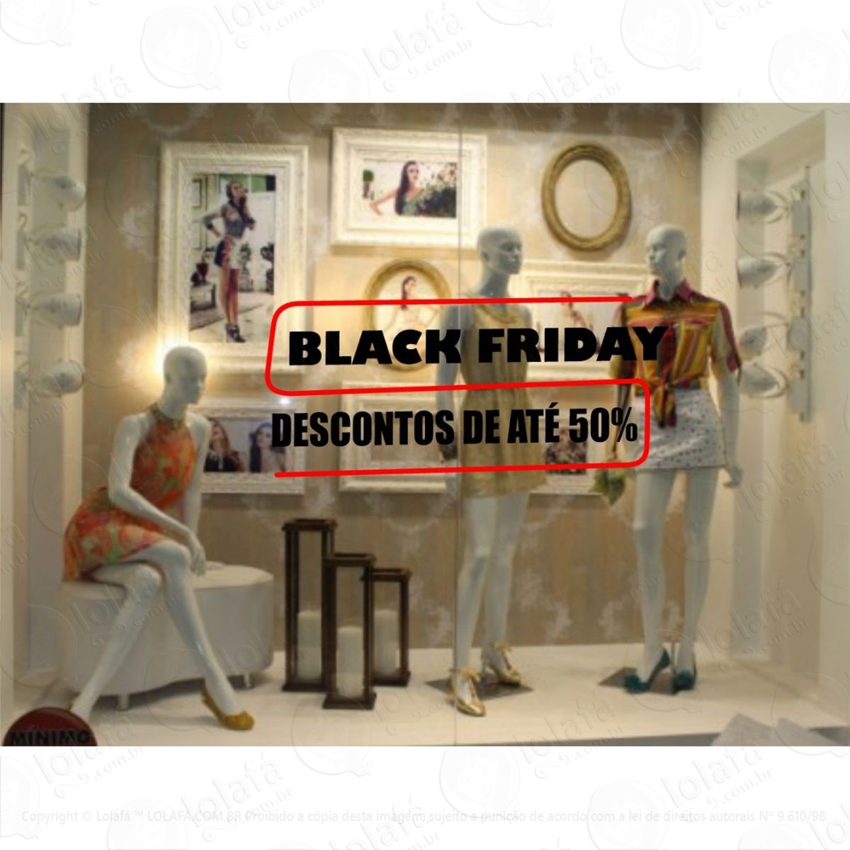 Adesivo Para Vitrine Loja Vidro Black Friday Mod:5141
