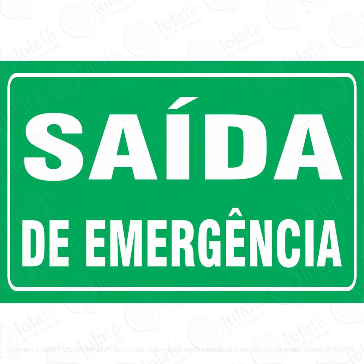 Adesivo Saída De Emergência Mod:5167