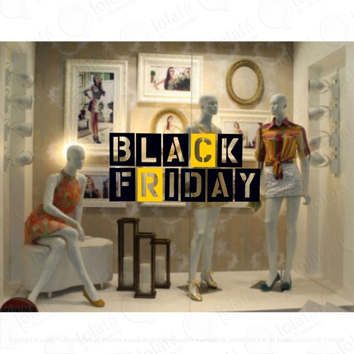 Adesivo Black Friday Para Loja Vitrine Parede Mod:5201