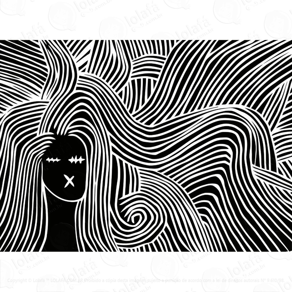Adesivo Para Vidro, Parede E Quadro A Louca Em Vinil Mod:5674