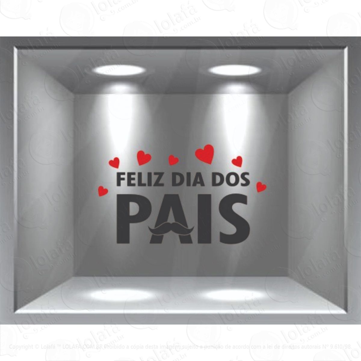 adesivo dia dos pais para vitrines mod:5778