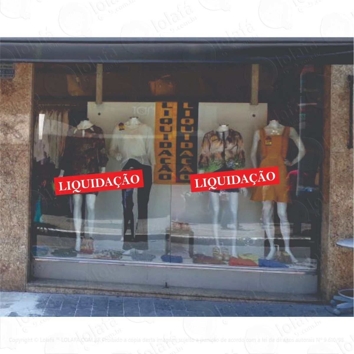 kit 5 adesivos liquidação para vitrine mod:5789