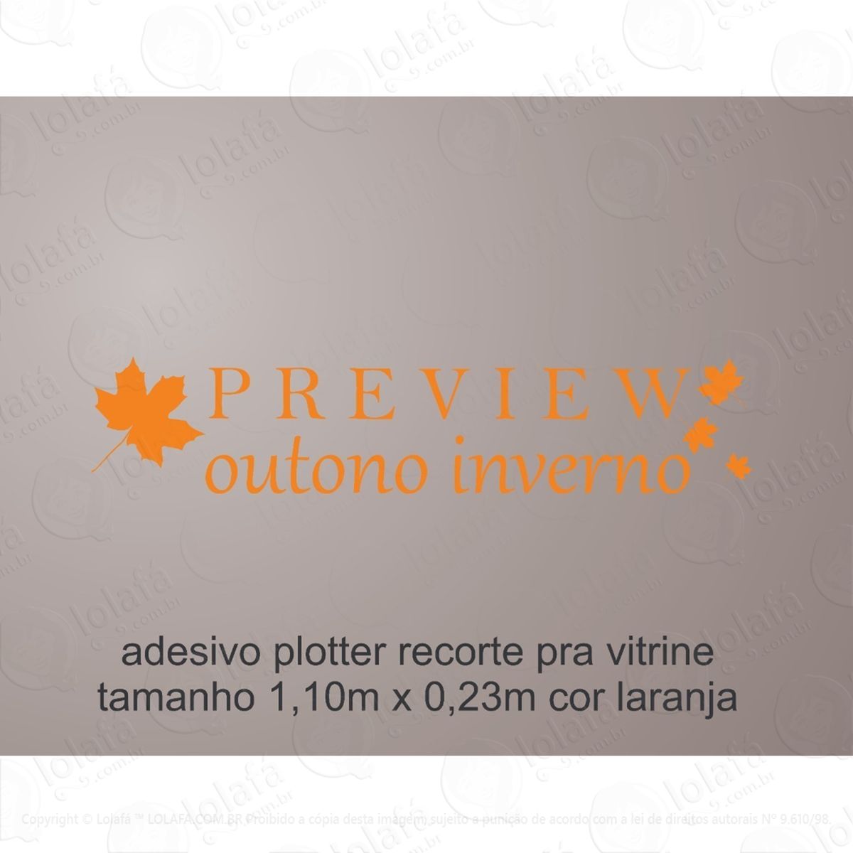 Adesivo Para Vitrine Preview Outono Inverno Mod:5810
