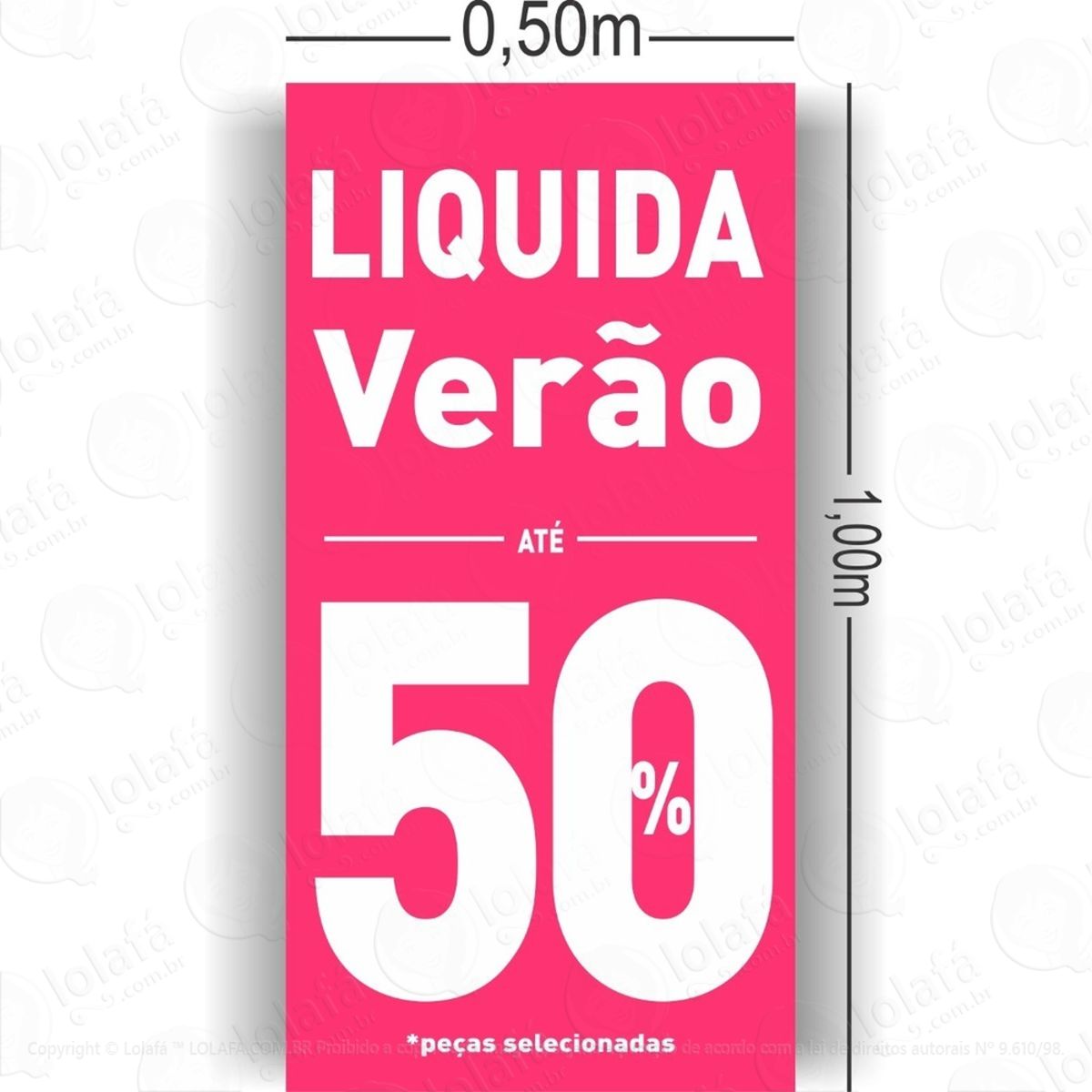 Adesivo Vertical Vitrine Liquida Verão 50% Mod:5811