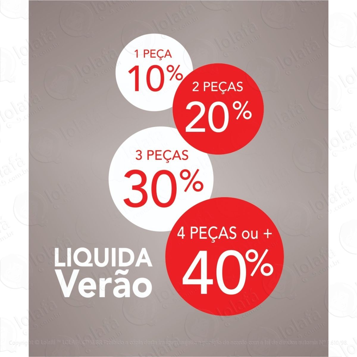 Adesivo Liquida Verão Círculos Porcentagens Mod:5812