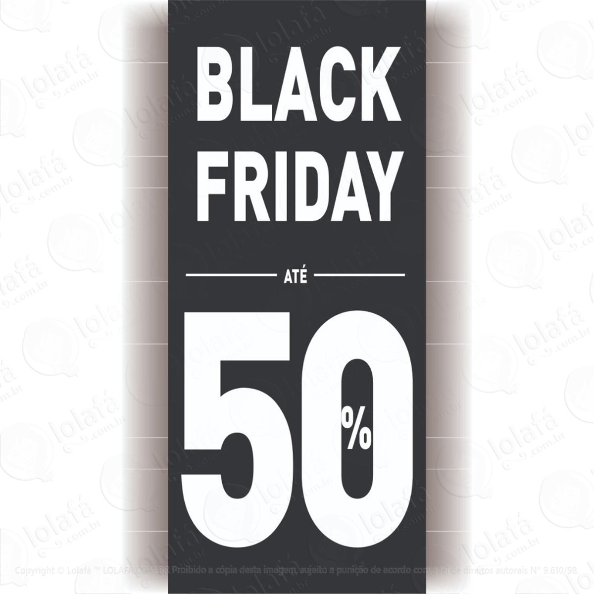 Adesivo Vertical Black Friday Black Week 50% Mod:5814
