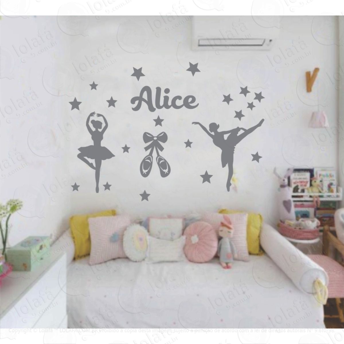 Adesivo De Parede Quarto Infantil Bailarina Mod:5868