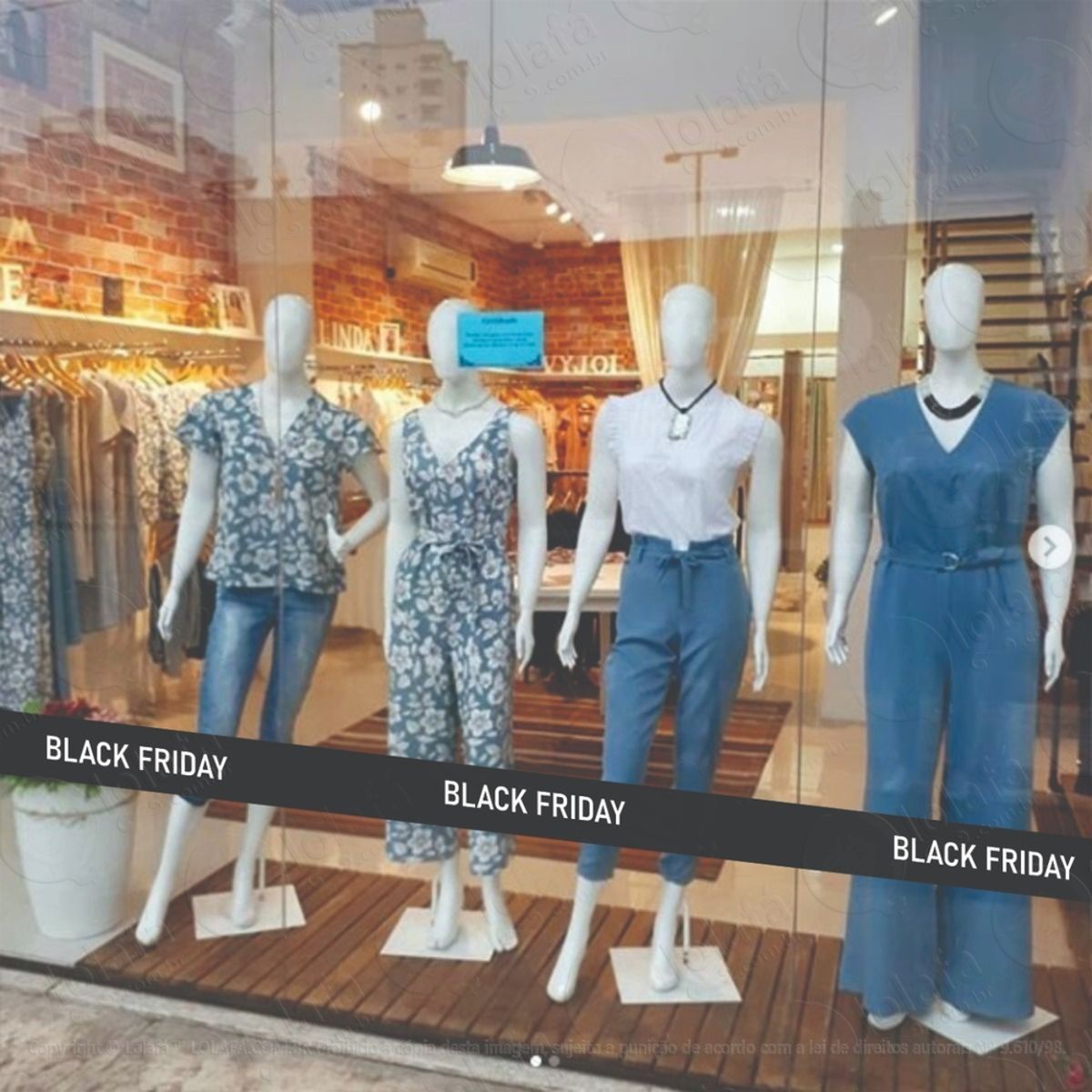 Adesivo Black Friday Faixa Continua Pra Vitrine Mod:5870