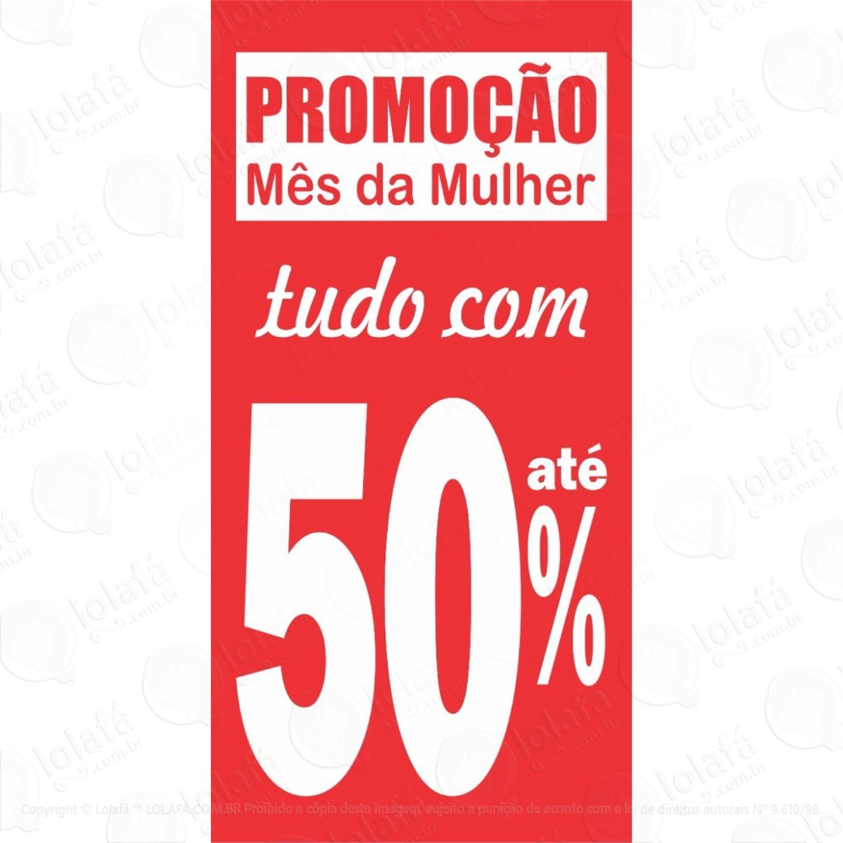 Adesivo Promoção Para Vitrine Mês Da Mulher Mod:5890