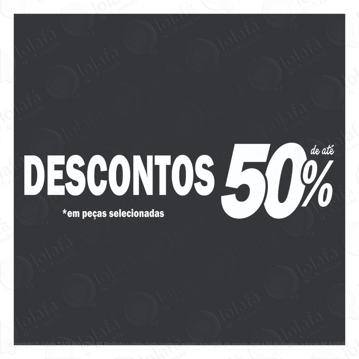 adesivo para vitrine descontos de até 50% mod:5892
