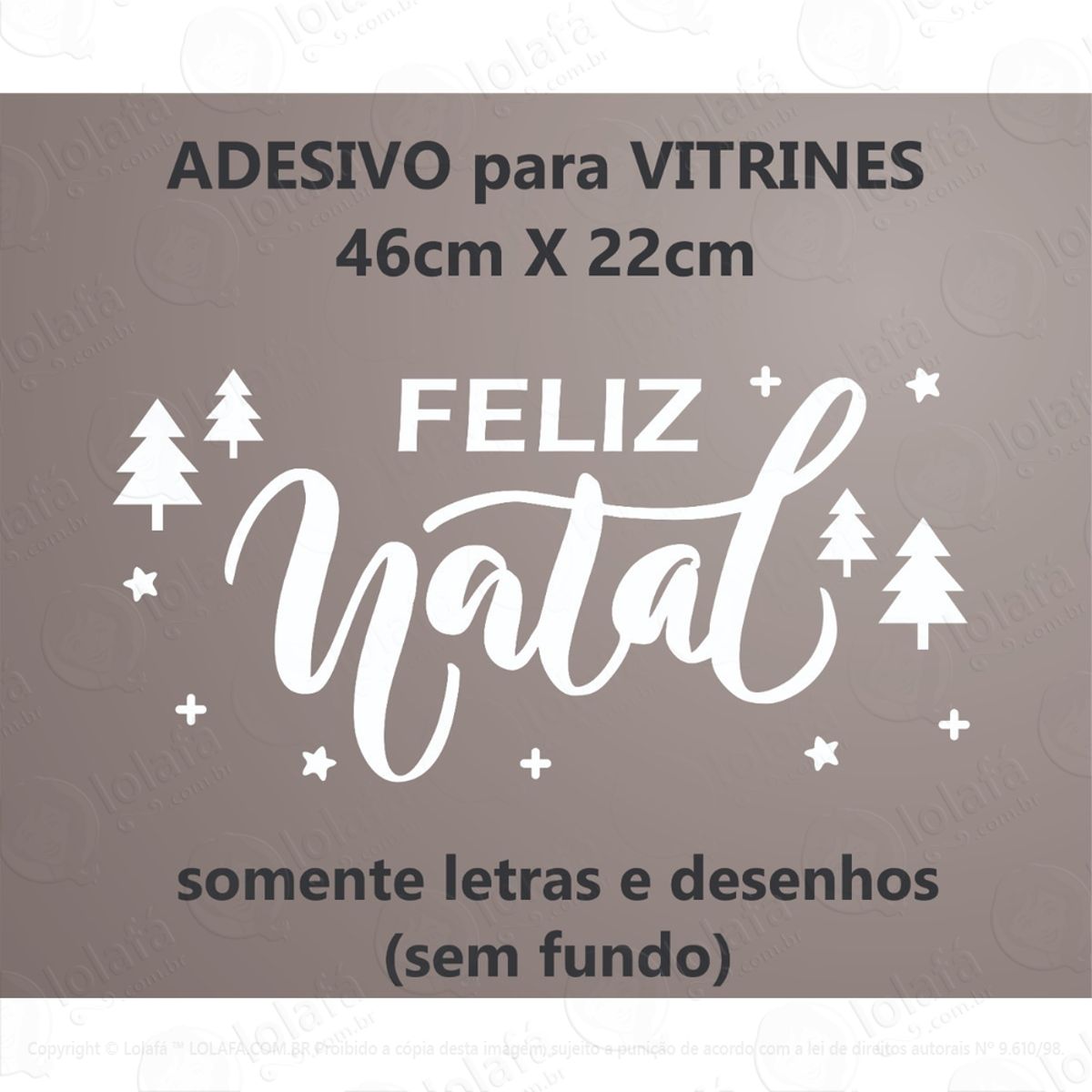 Adesivo Feliz Natal Vinil Adesivo Recorte Eletronico Mod:5908