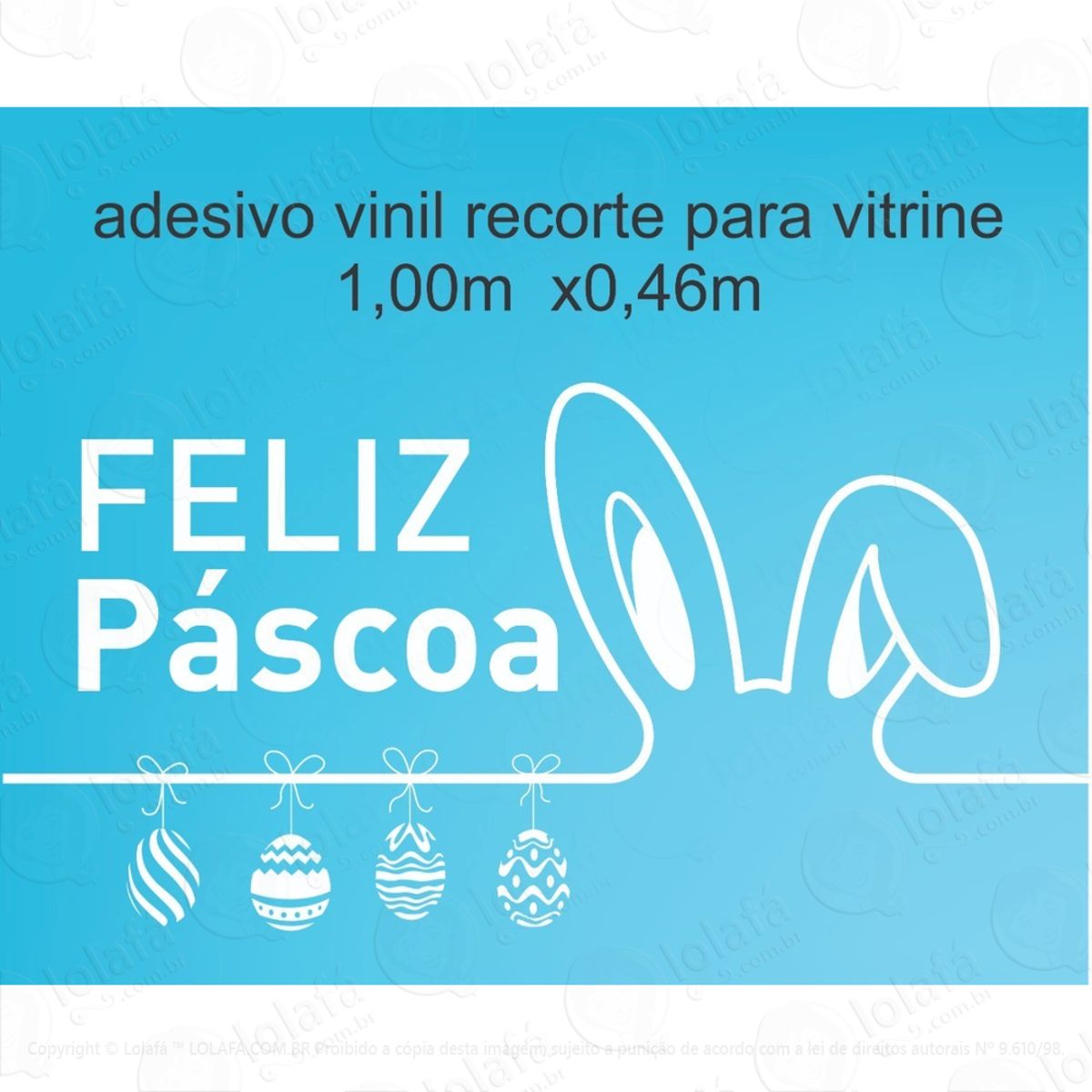 Adesivo Feliz Páscoa Para Vitrine Mod:5939