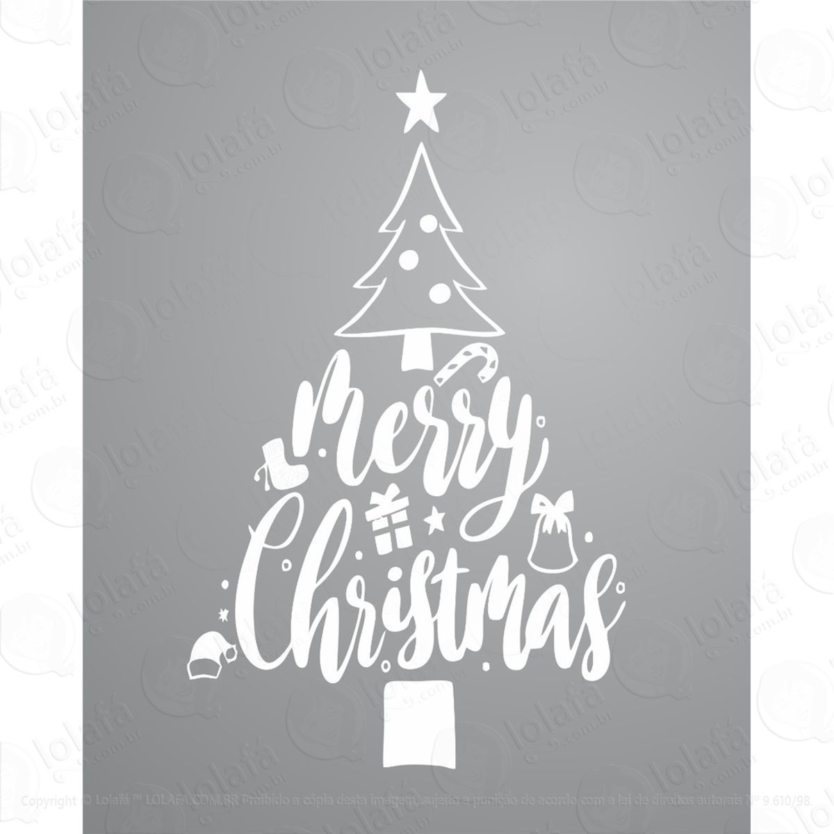 Adesivo Arvore De Natal Para Vitrine Mod:5940