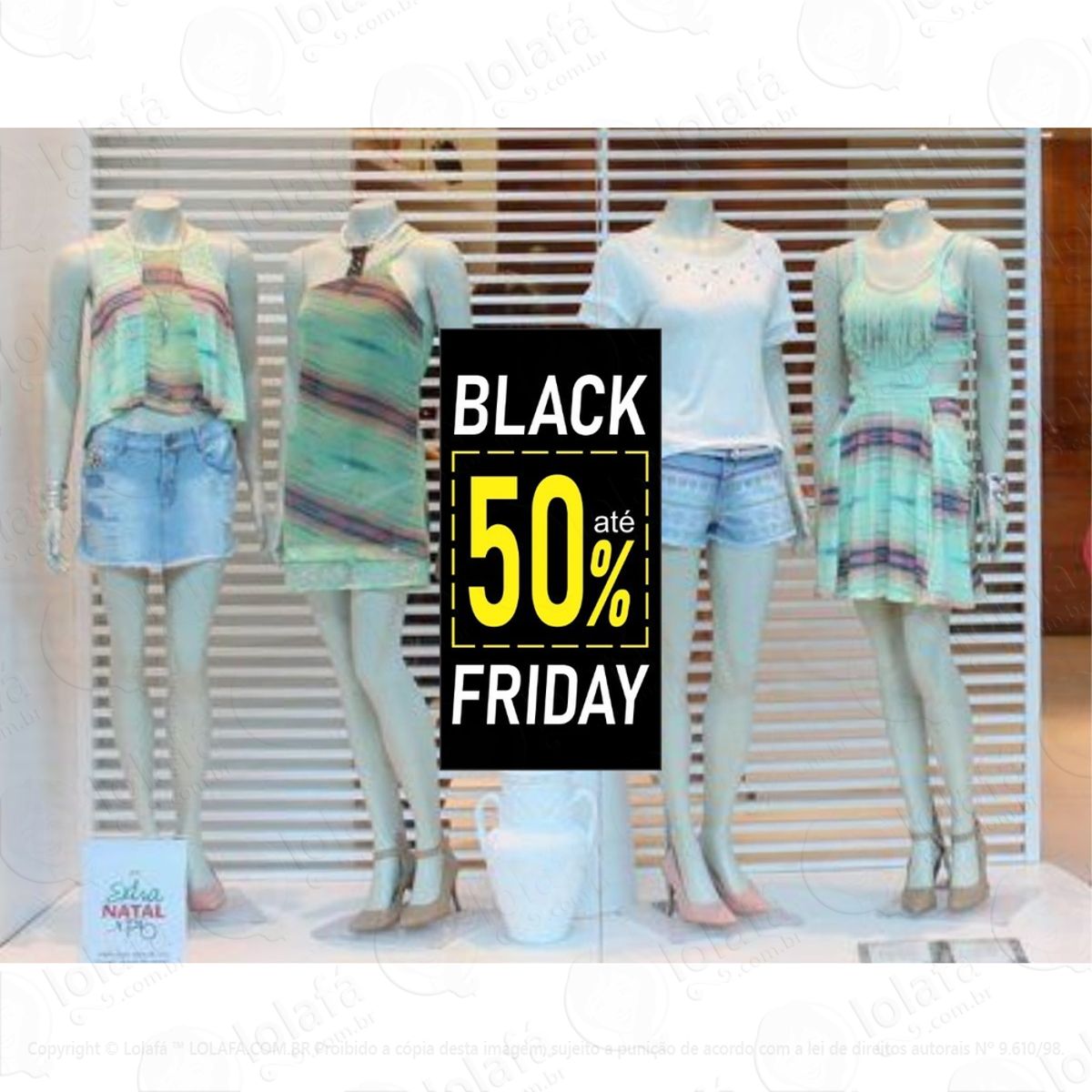 Adesivo Para Vitrine Black Friday 50% Mod:5942