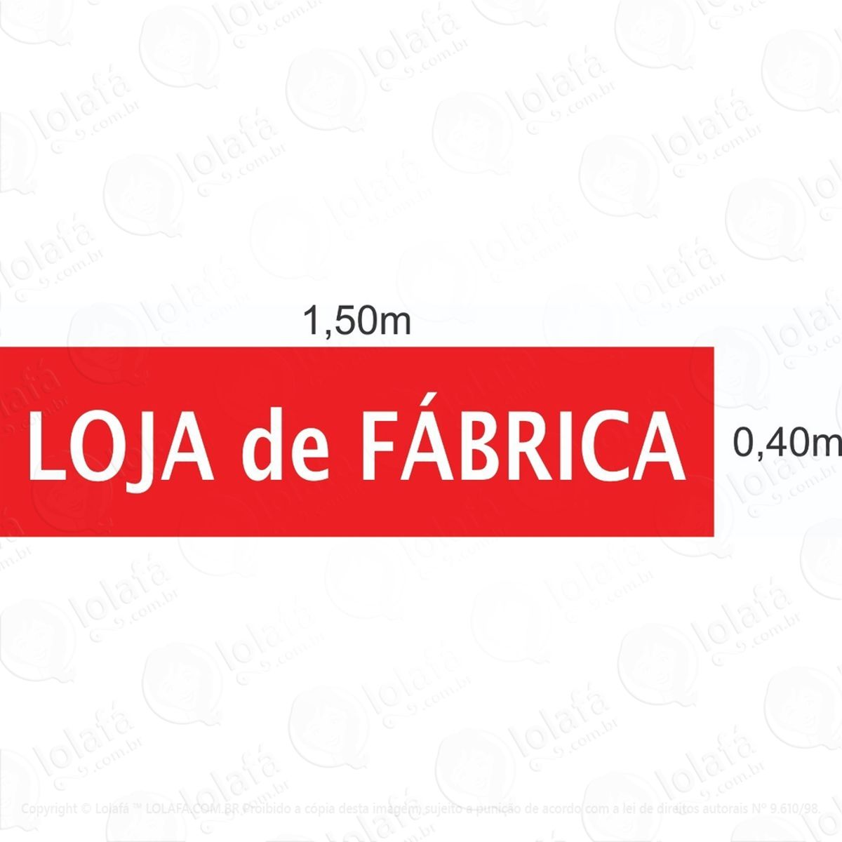 adesivo vinil com texto: loja de fabrica mod:5943