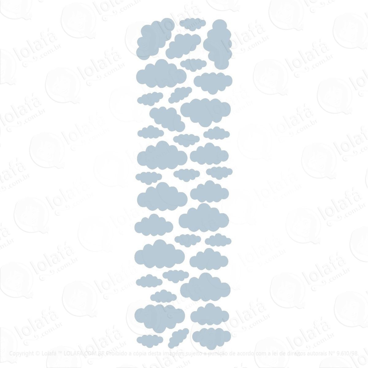 Adesivo Decorativo Nuvens Para Quarto De Bebe Mod:5945