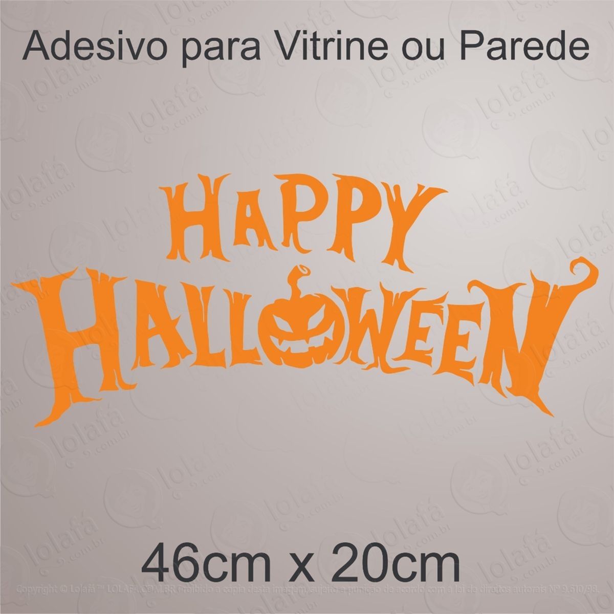 Adesivo Halloween Pra Vitrine Ou Parede Recorte Sem Fundo Mod:5992