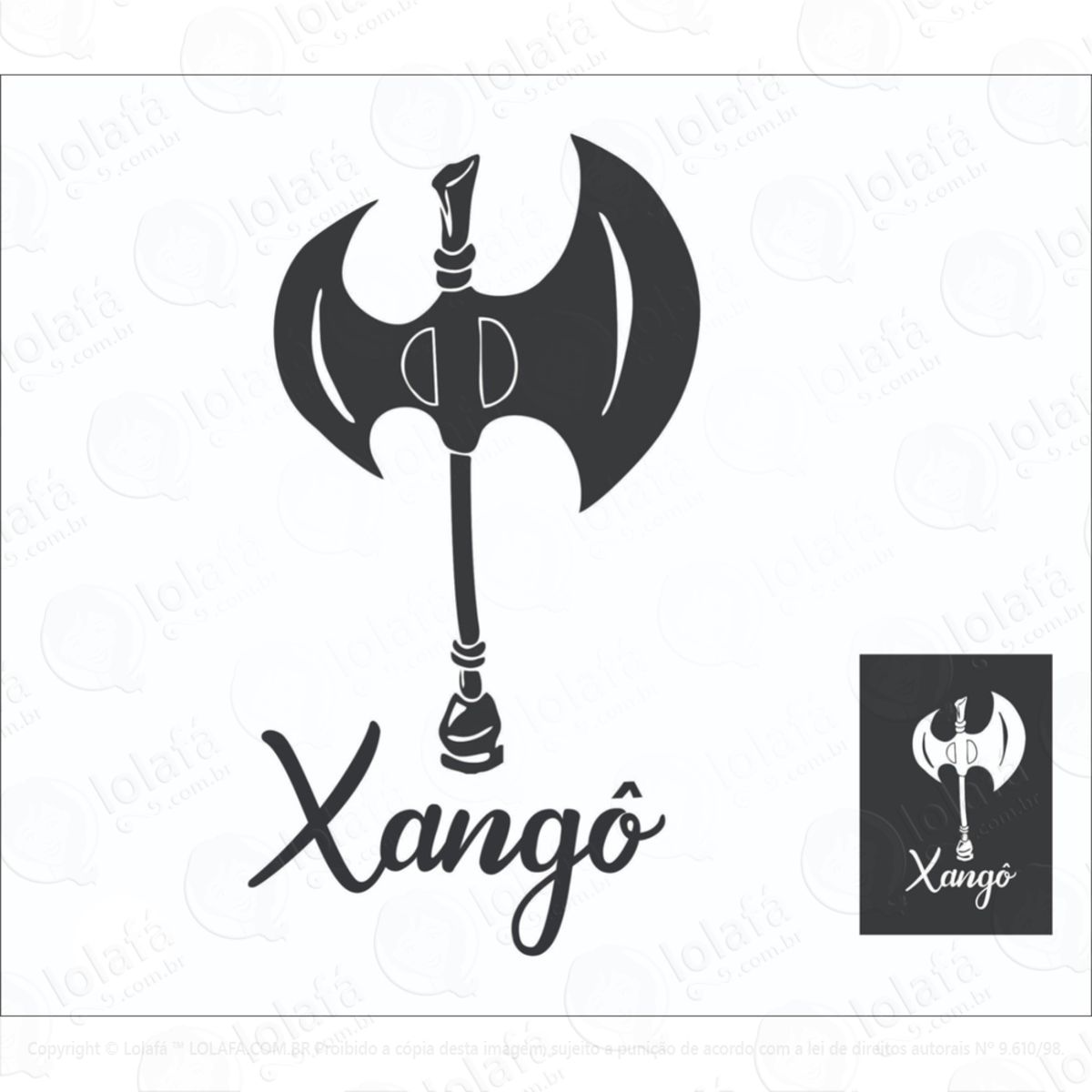 Adesivo Xangô Umbanda Candomblé - Parede Carro Geladeira Mod:6096