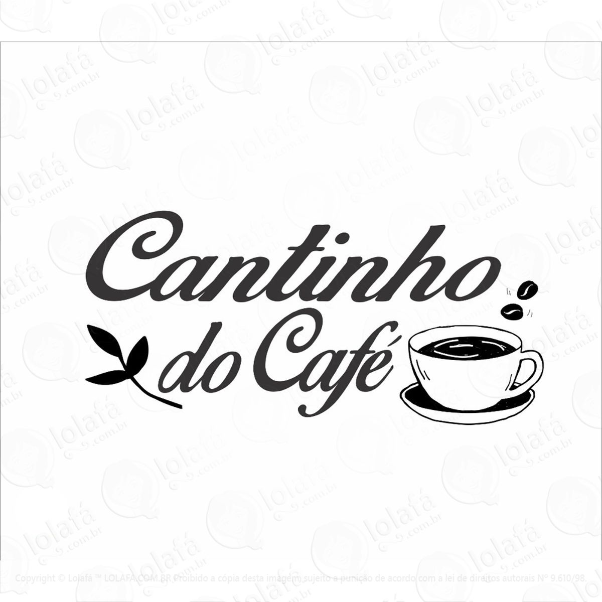 Adesivos Decorativo De Parede Cozinha Frase Cantinho Do Café Mod:6126