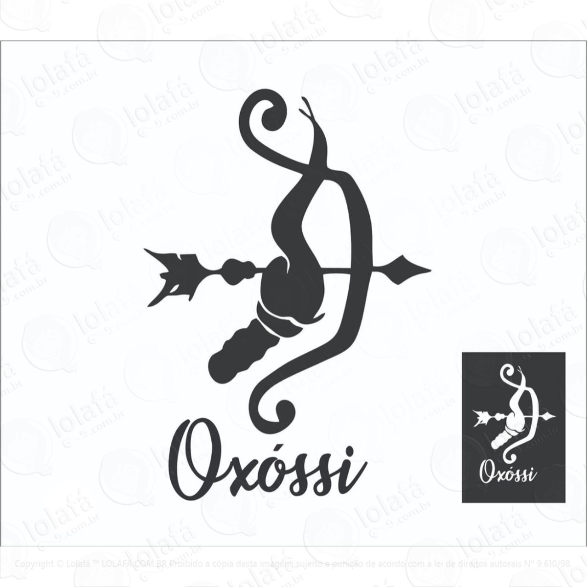 Adesivo Oxóssi Umbanda Candomblé - Parede Carro Geladeira Mod:6144