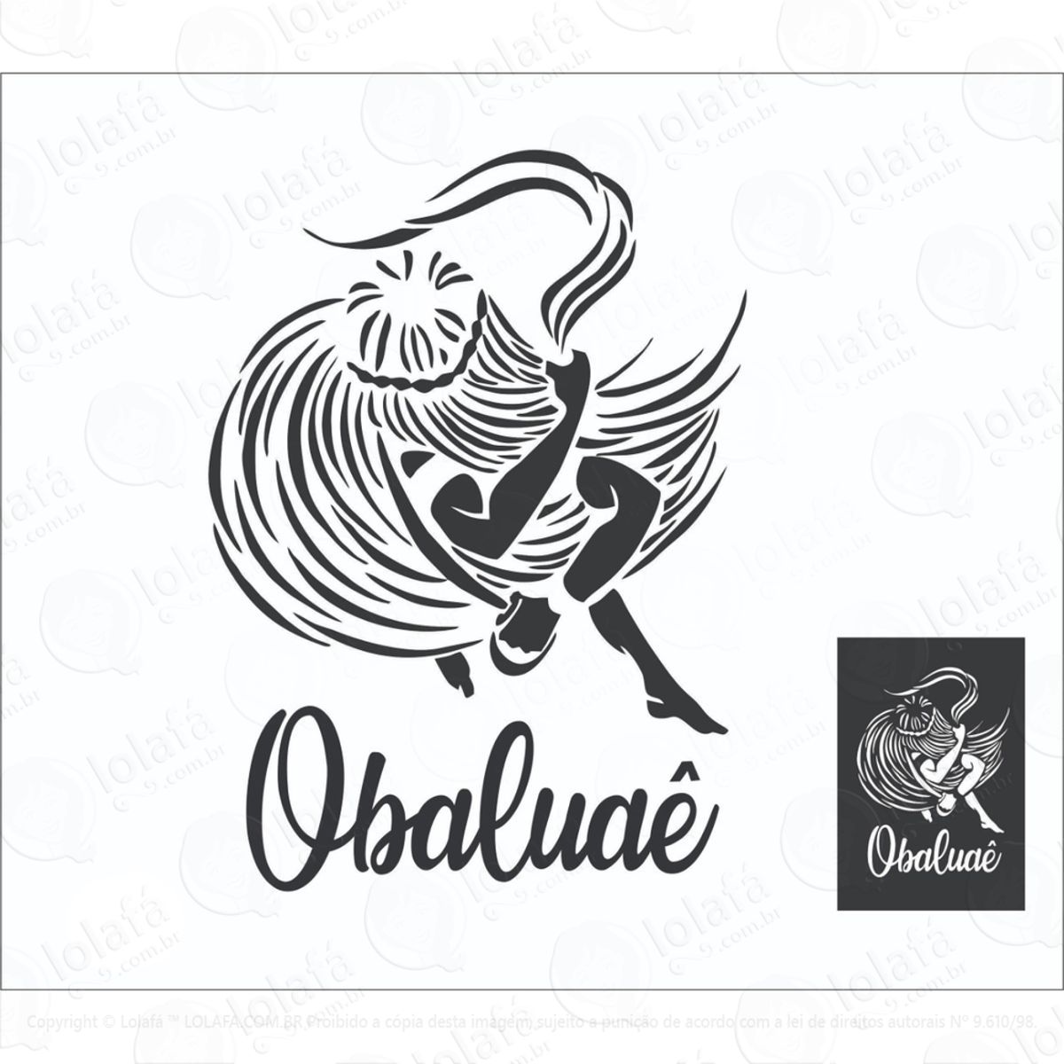 Adesivo Obaluaê Omulu - Umbanda Candomblé - Parede Carro Mod:6174