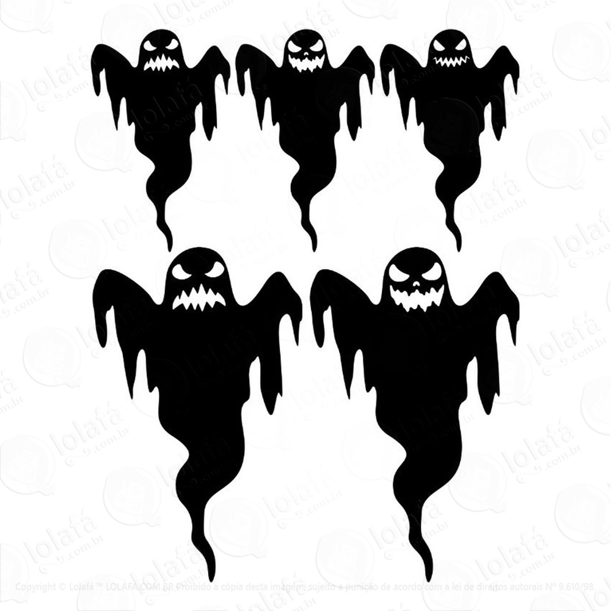 Adesivo Vinil Fantasma Halloween Mod:6359