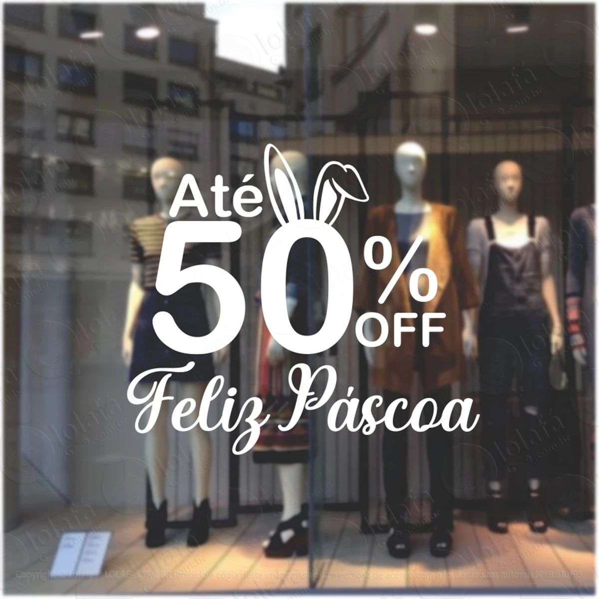 Adesivo Vitrine Páscoa Mod:45
