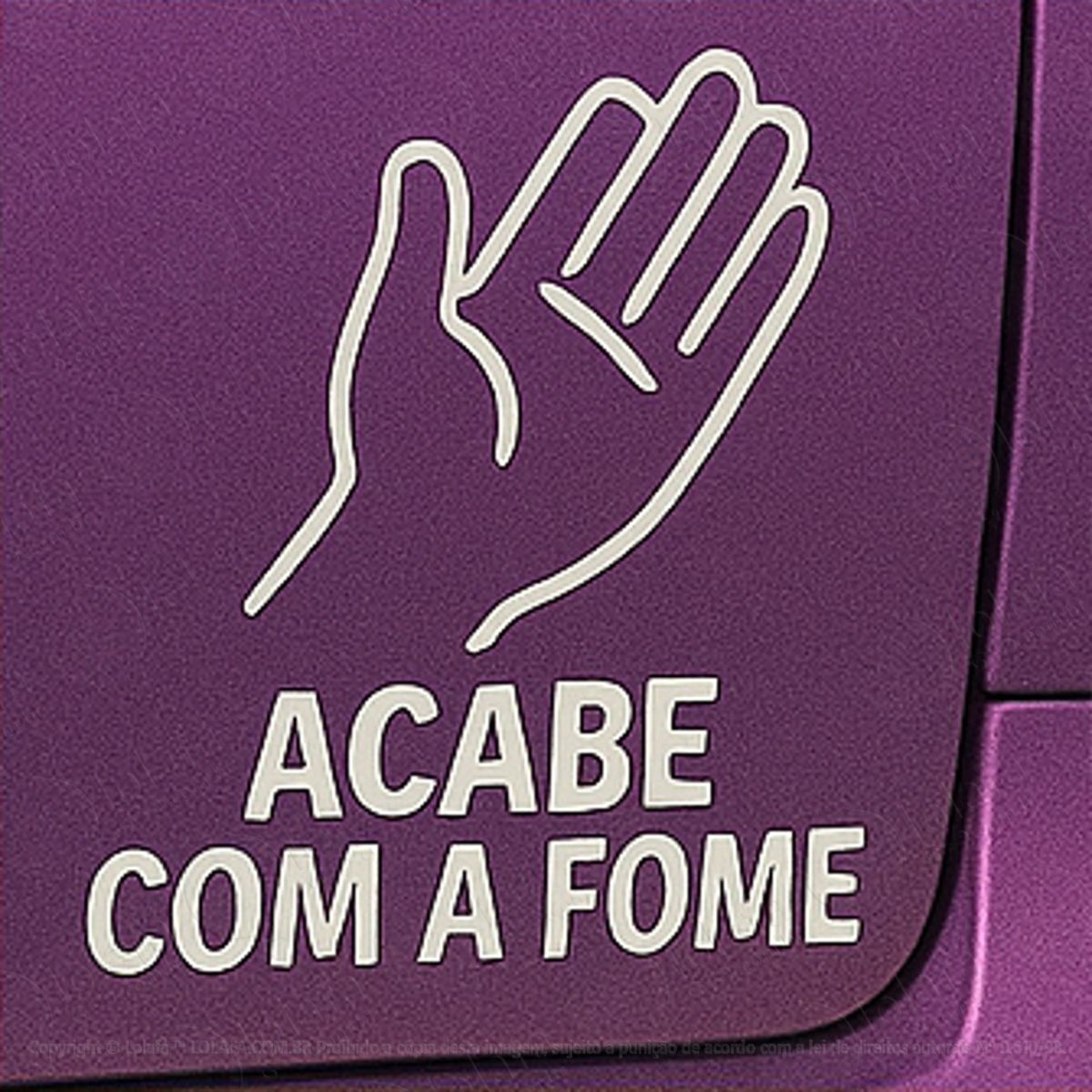 Acabe com a Fome Adesivos Para Carro Mod:136